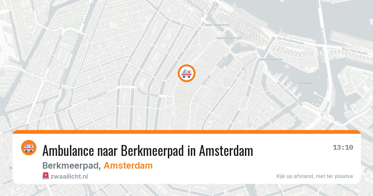 Ambulance naar Berkmeerpad in Amsterdam — 16 jun 2026