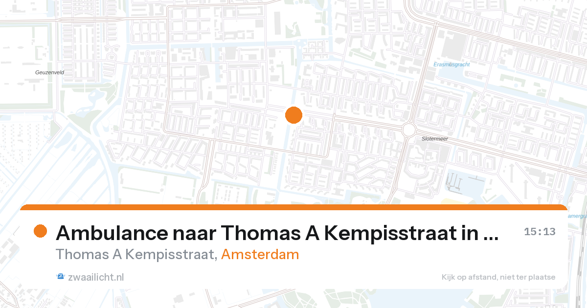 Ambulance naar Thomas A Kempisstraat in Amsterdam — 28 aug 2026