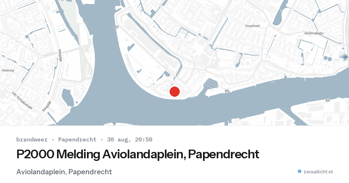 P2000 Melding Aviolandaplein, Papendrecht — 30 aug 2026