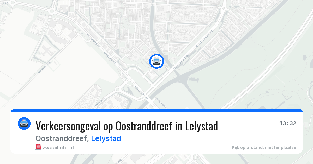 Verkeersongeval op Oostranddreef in Lelystad — 6 mei 2026