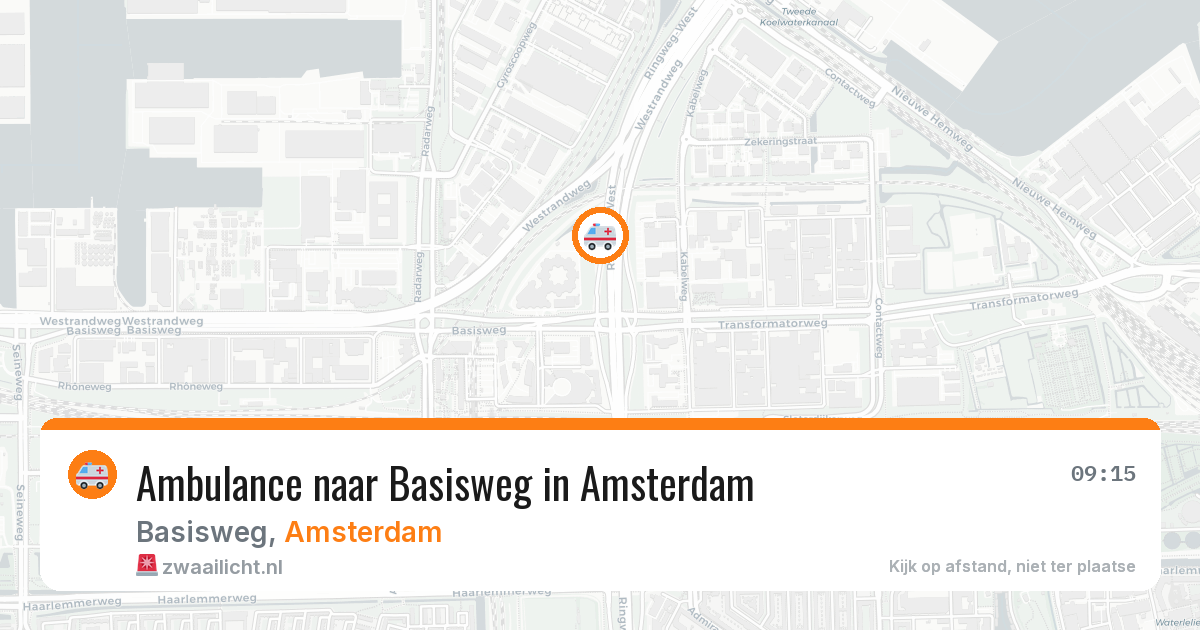 Ambulance naar Basisweg in Amsterdam — 26 jun 2026