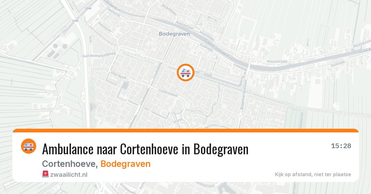 Ambulance naar Cortenhoeve in Bodegraven — 20 apr 2026