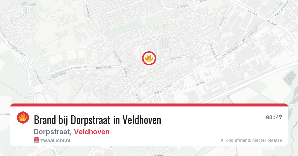 Brand bij Dorpstraat in Veldhoven — 14 jul 2026