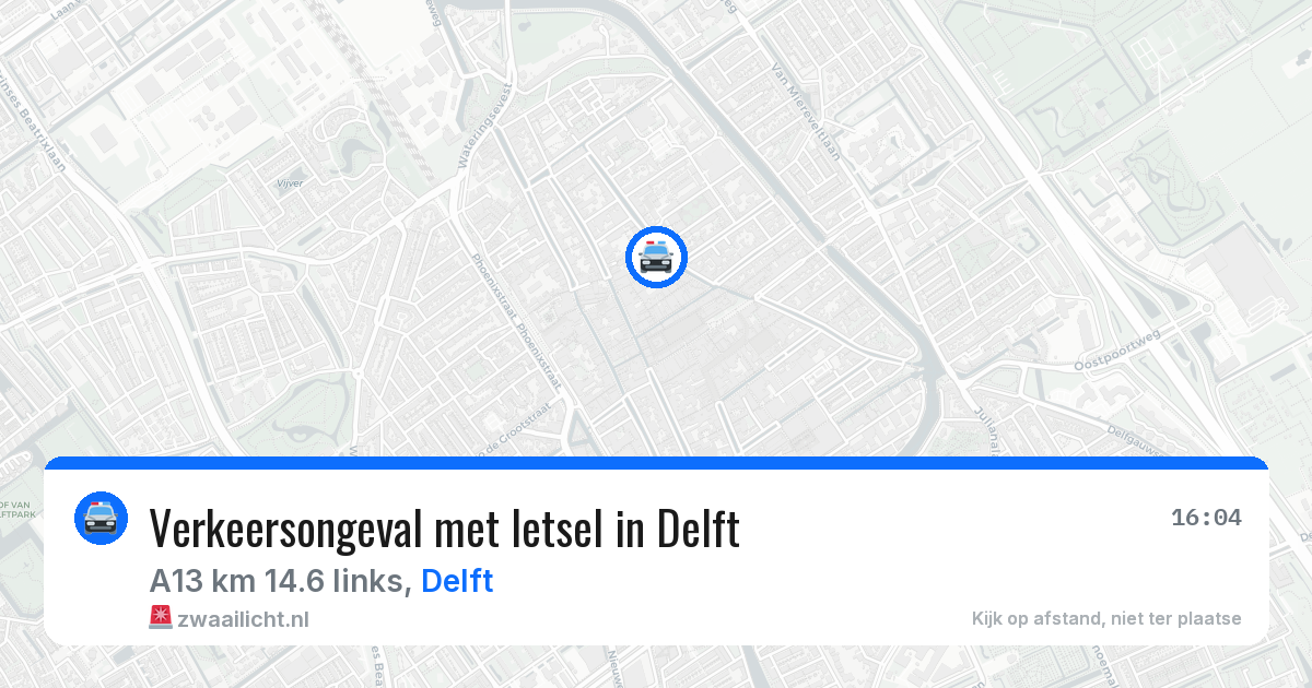 Verkeersongeval met letsel in Delft — 21 apr 2026