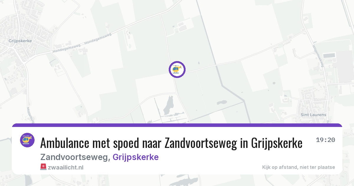 Ambulance met spoed naar Zandvoortseweg in Grijpskerke — 23 jun 2026