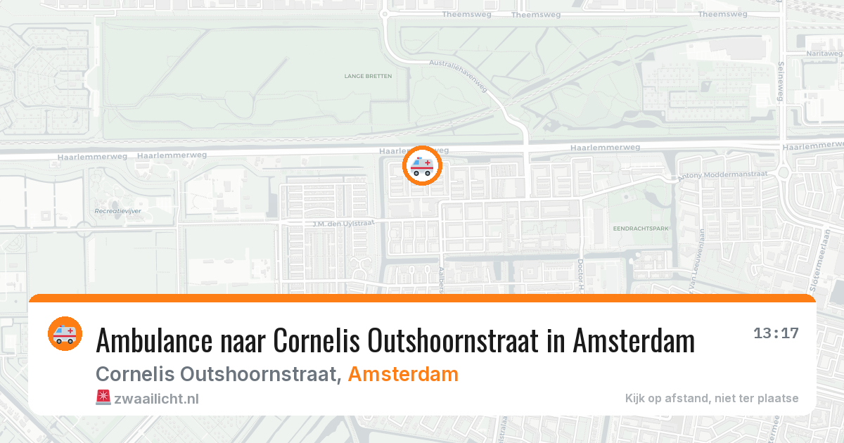 Ambulance naar Cornelis Outshoornstraat in Amsterdam — 11 aug 2026