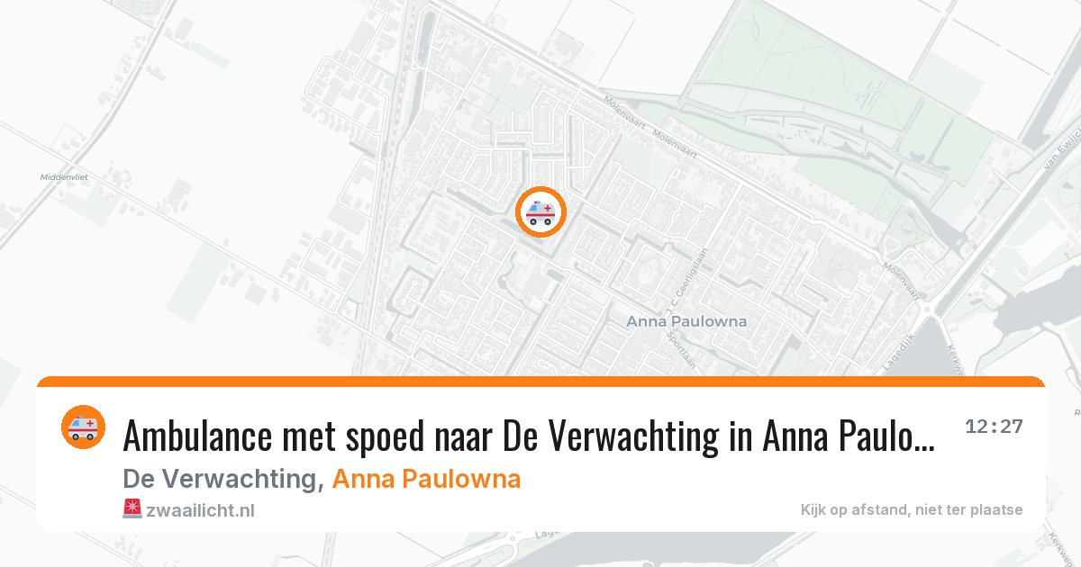 Ambulance met spoed naar De Verwachting in Anna Paulowna — 24 apr 2026