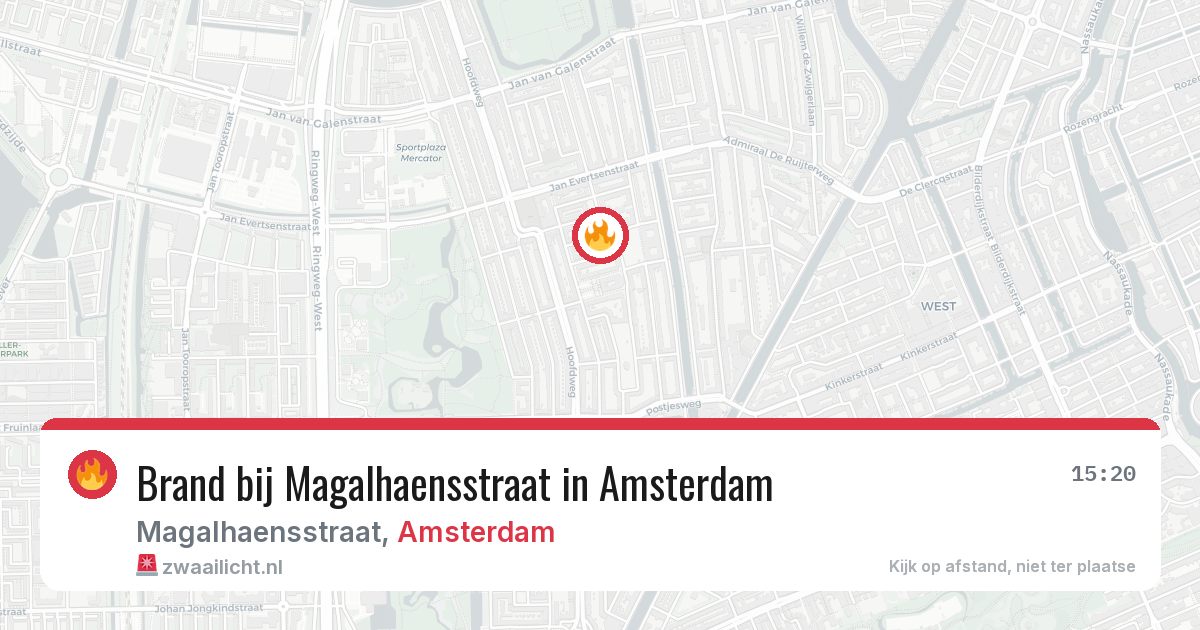 Brand bij Magalhaensstraat in Amsterdam — 22 mei 2026