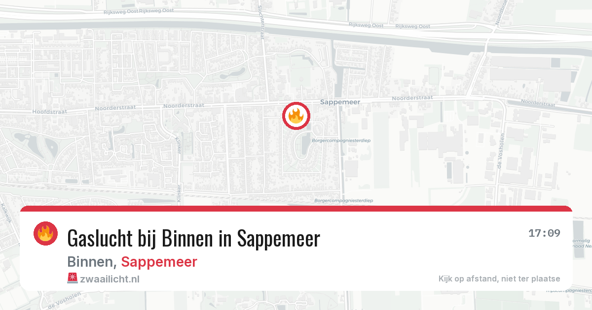 Gaslucht bij Binnen in Sappemeer — 24 jun 2026