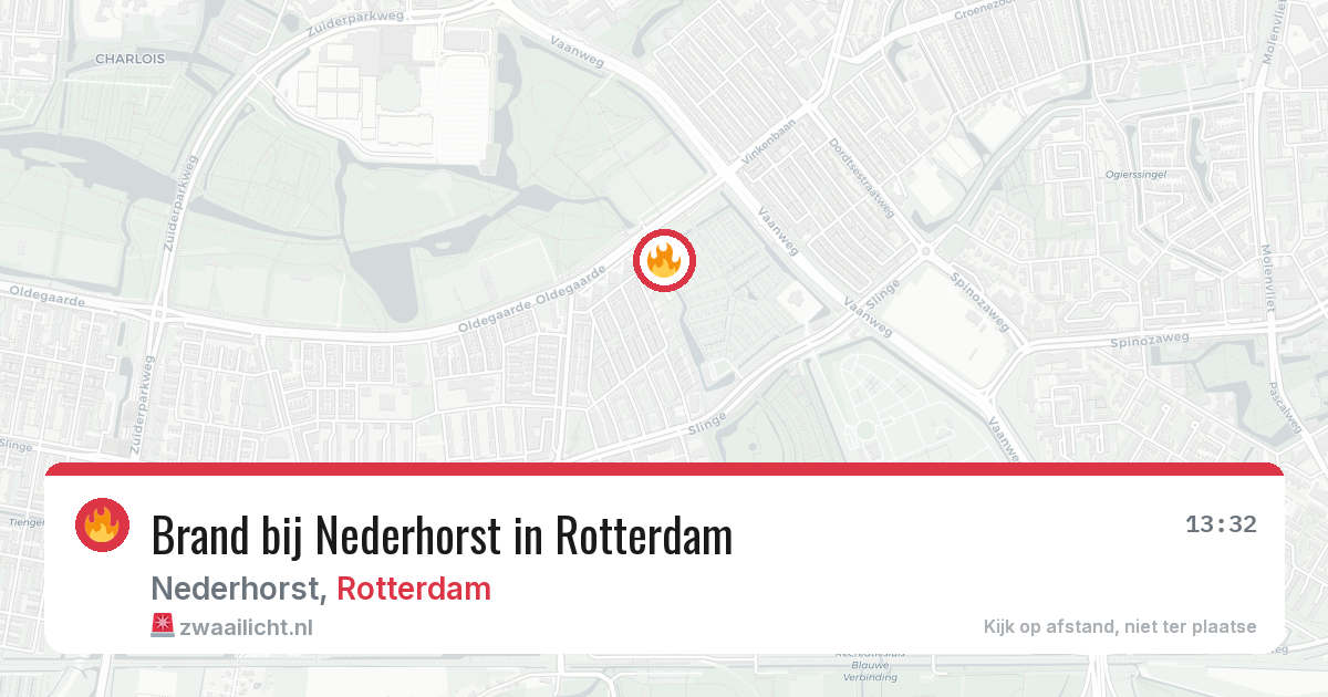 Brand bij Nederhorst in Rotterdam — 4 apr 2026