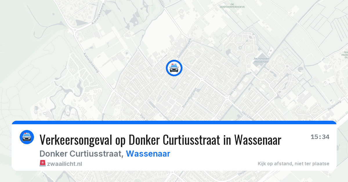 Verkeersongeval op Donker Curtiusstraat in Wassenaar — 23 jun 2026
