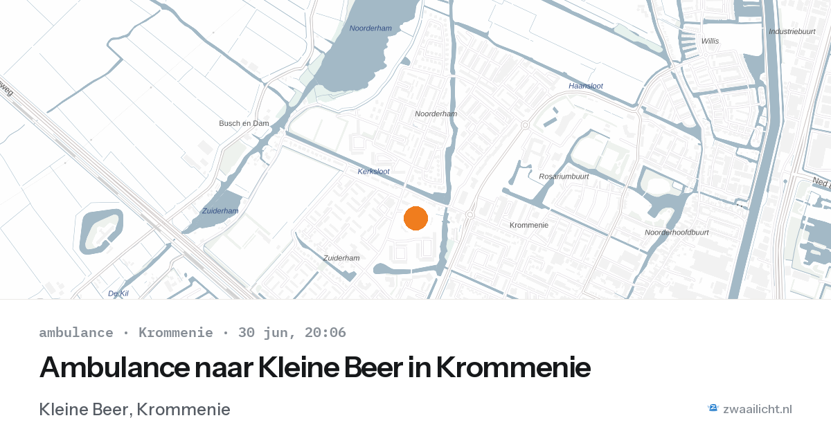 Ambulance naar Kleine Beer in Krommenie — 30 jun 2026