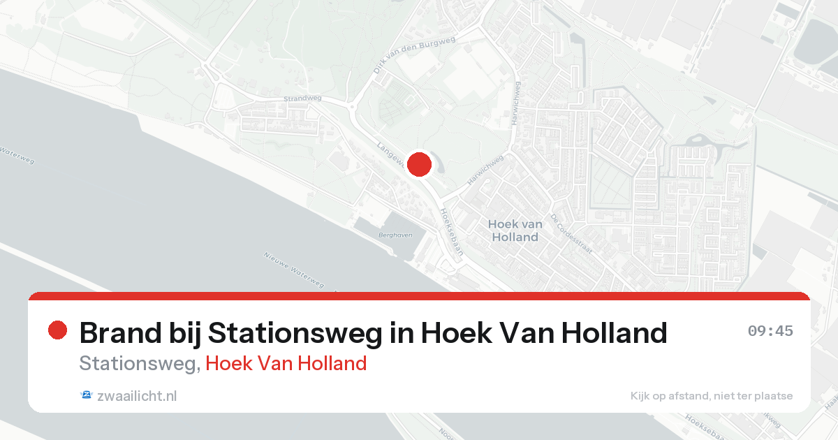 Brand bij Stationsweg in Hoek Van Holland — 25 aug 2026