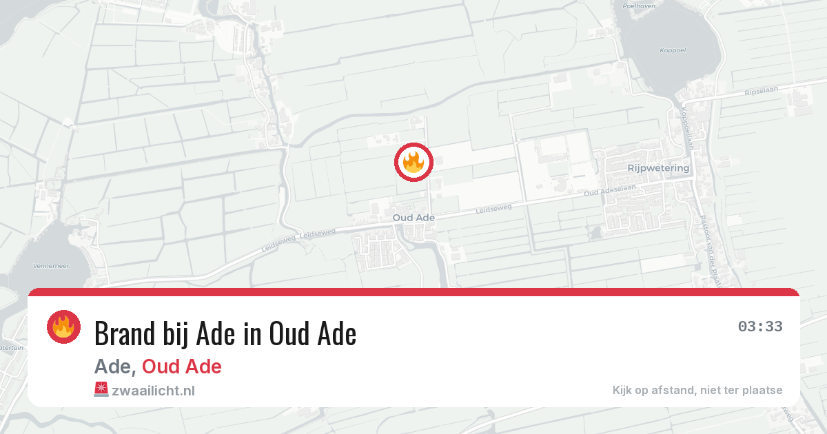 Brand bij Ade in Oud Ade — 29 jun 2026