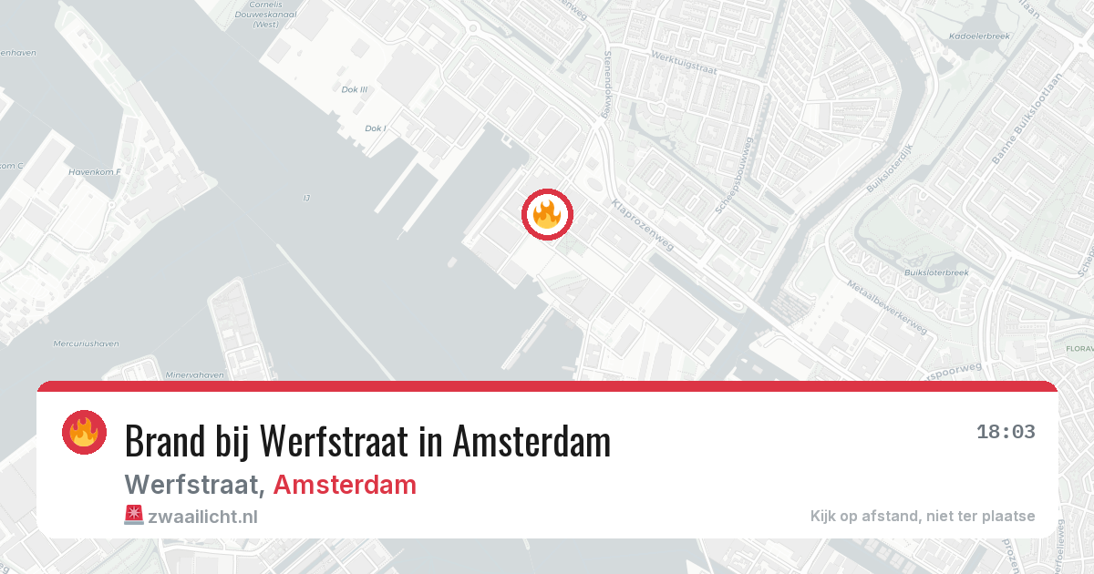 Brand bij Werfstraat in Amsterdam — 29 jul 2026
