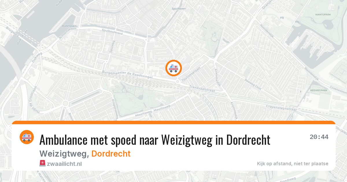 Ambulance met spoed naar Weizigtweg in Dordrecht — 17 feb 2026