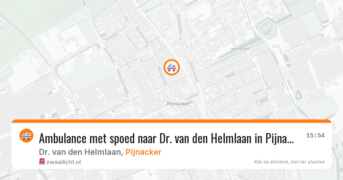 Ambulance met spoed naar Dr. van den Helmlaan in Pijnacker — 4 mei 2026