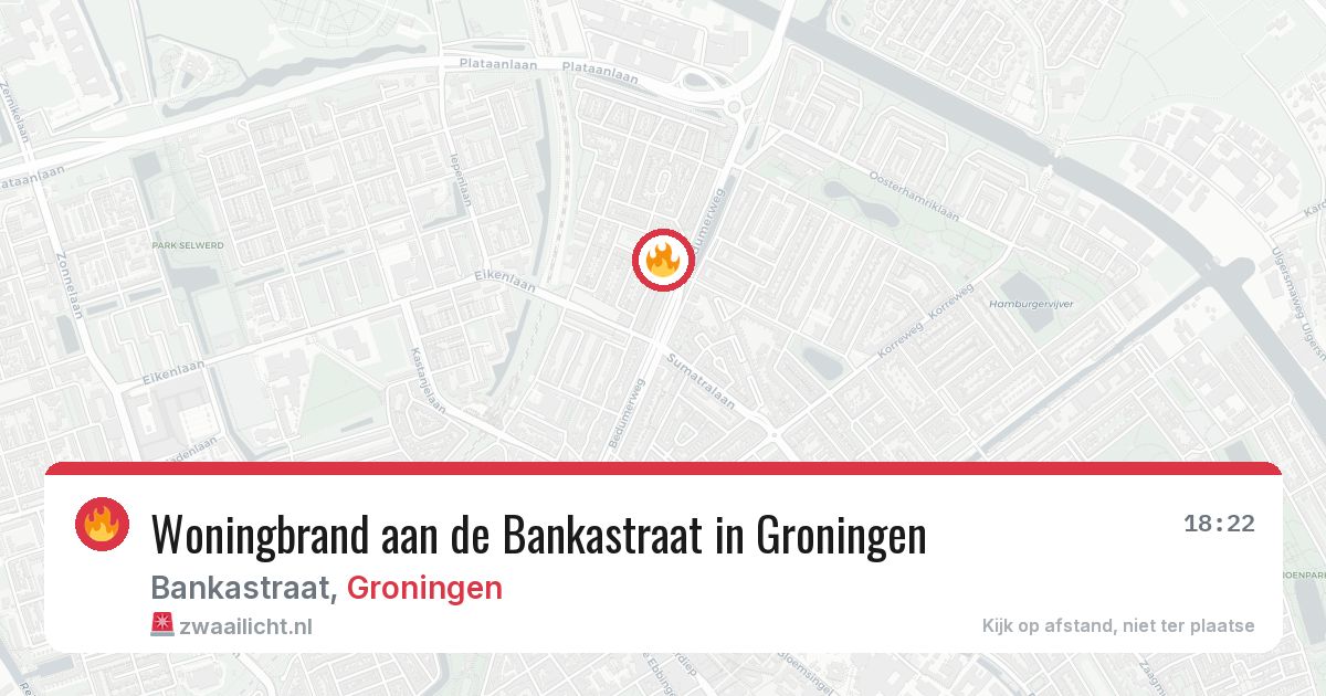 Woningbrand aan de Bankastraat in Groningen — 11 apr 2026