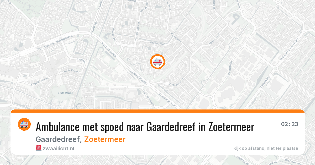 Ambulance met spoed naar Gaardedreef in Zoetermeer — 29 jun 2026
