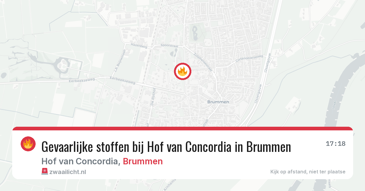 Gevaarlijke stoffen bij Hof van Concordia in Brummen — 29 jun 2026