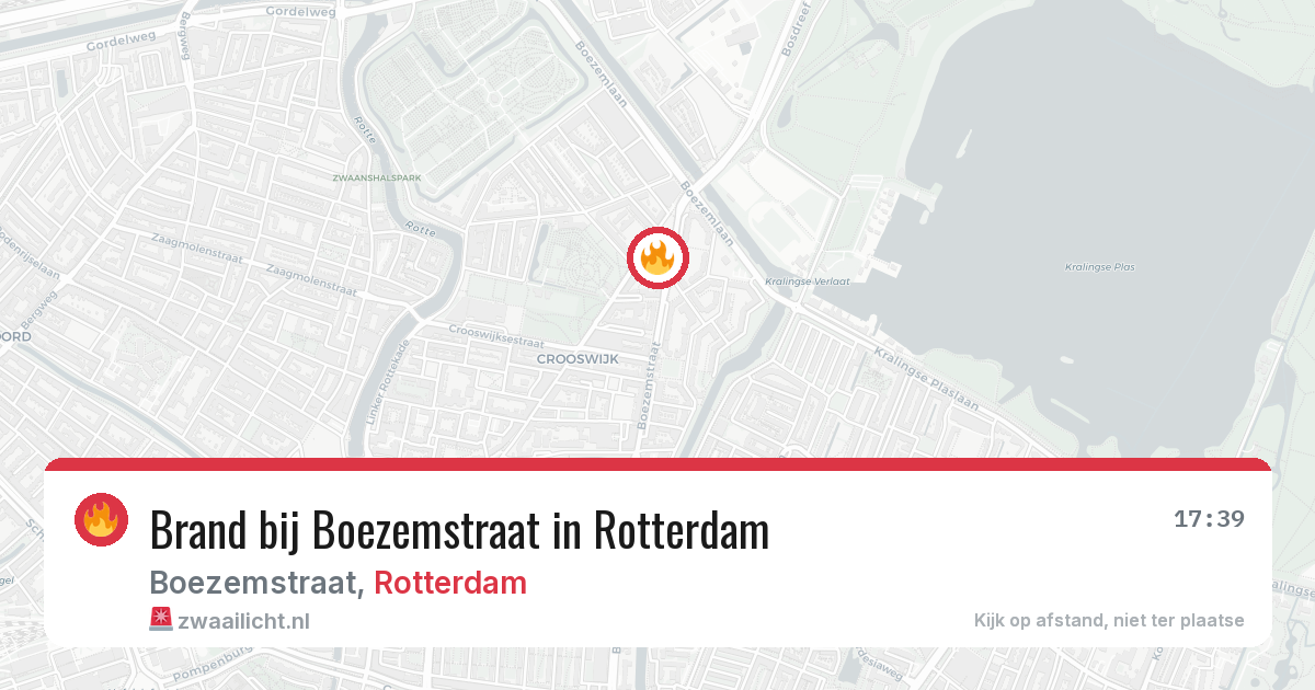Brand bij Boezemstraat in Rotterdam — 31 jul 2026
