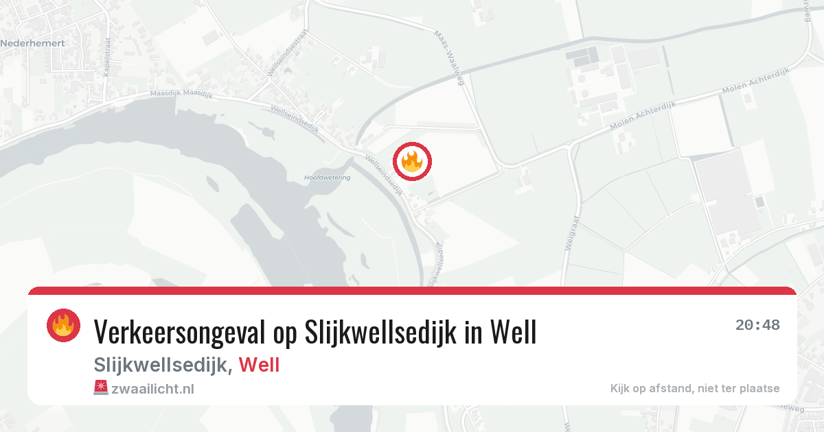 Verkeersongeval op Slijkwellsedijk in Well — 3 mrt 2026