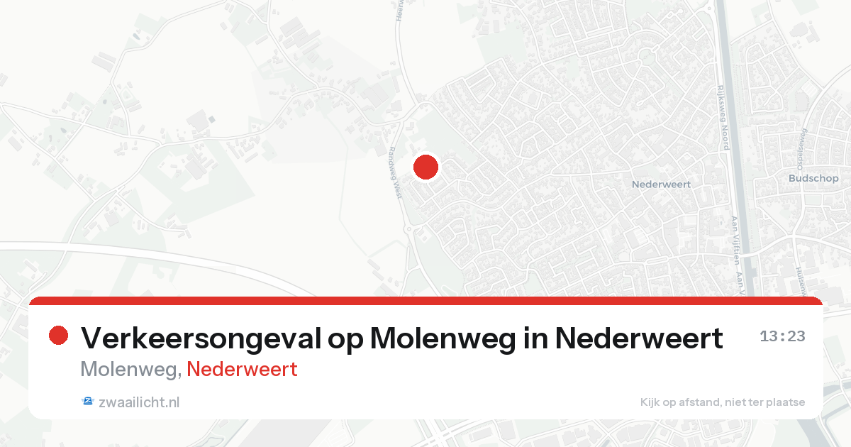 Verkeersongeval op Molenweg in Nederweert — 11 aug 2026