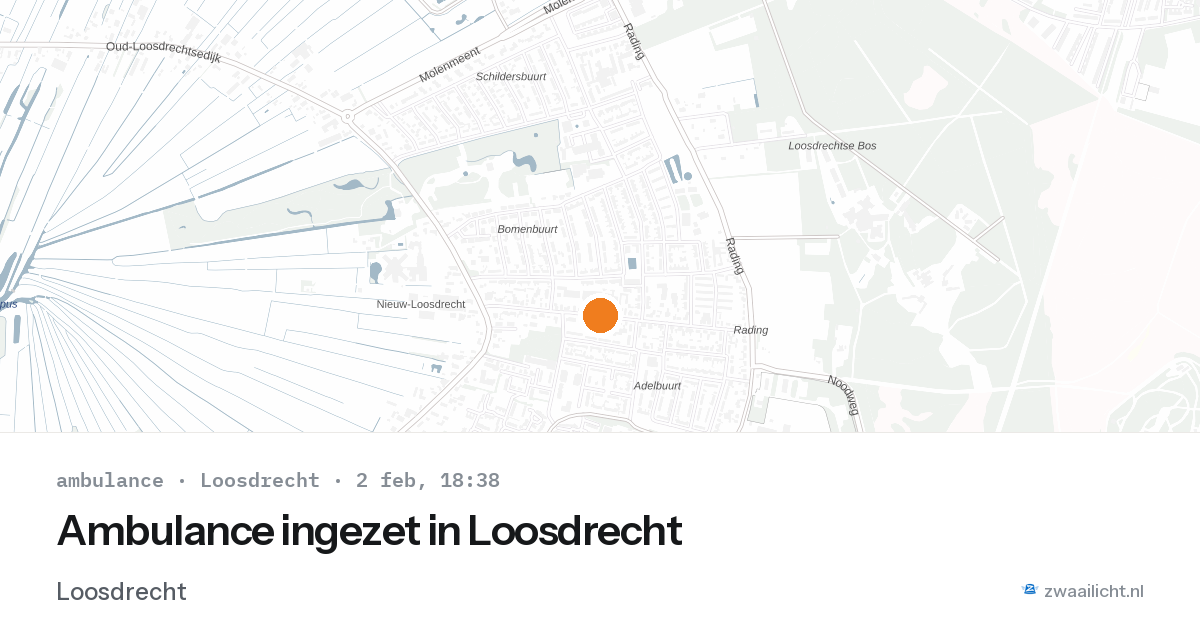 Ambulance ingezet in Loosdrecht — 2 feb 2026