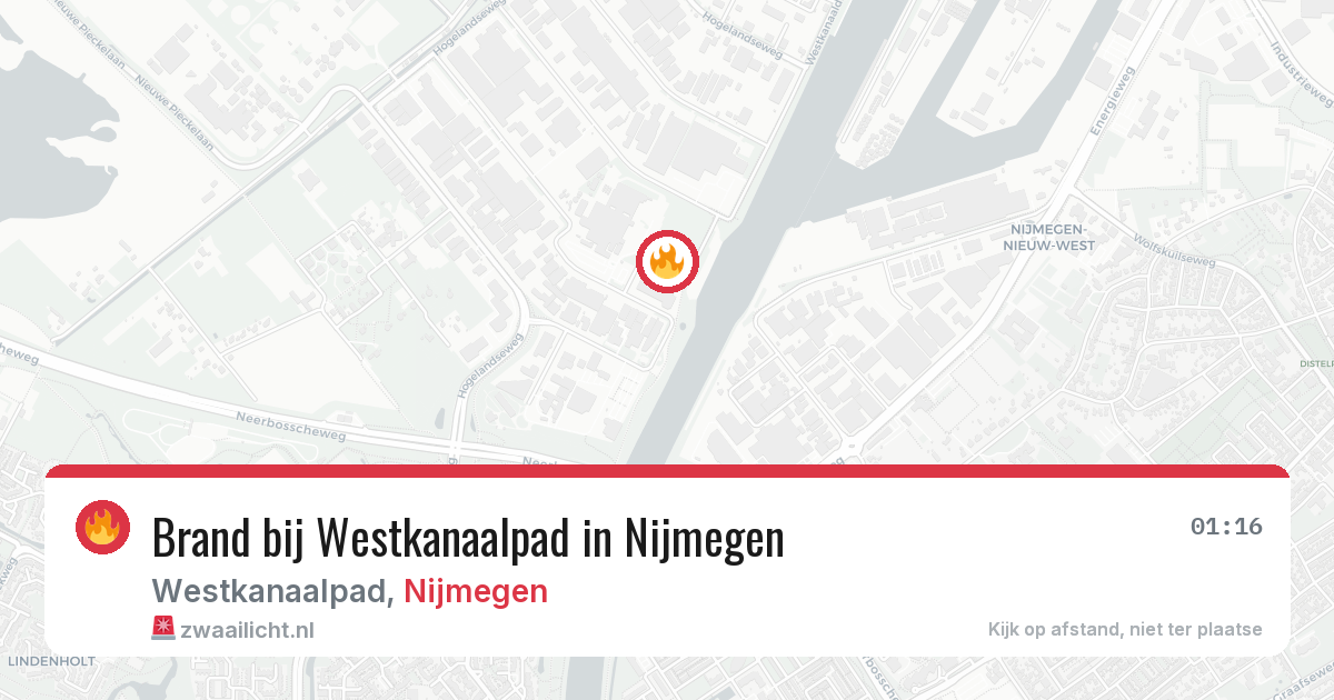 Brand bij Westkanaalpad in Nijmegen — 13 mei 2026