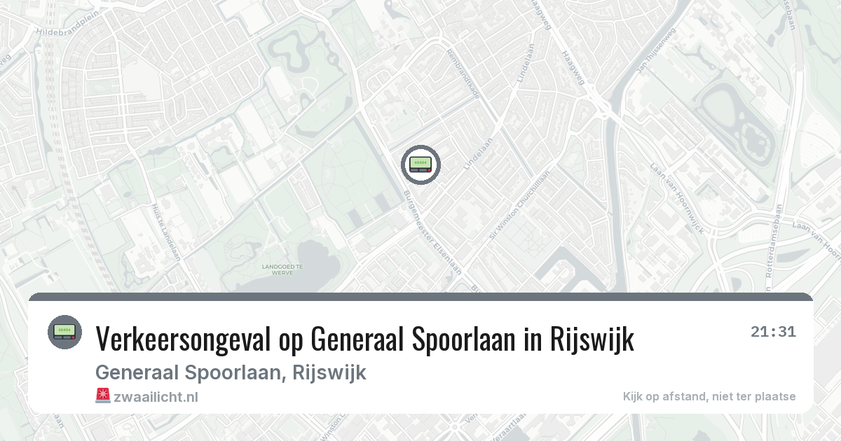 Verkeersongeval op Generaal Spoorlaan in Rijswijk — 5 mrt 2026