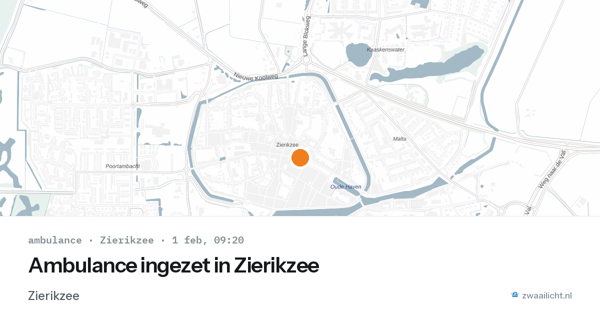 Ambulance ingezet in Zierikzee — 1 feb 2026