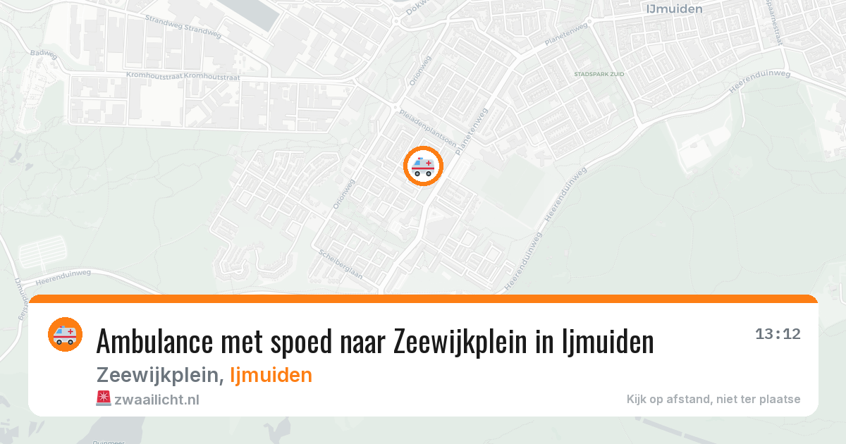 Ambulance met spoed naar Zeewijkplein in Ijmuiden — 30 jun 2026