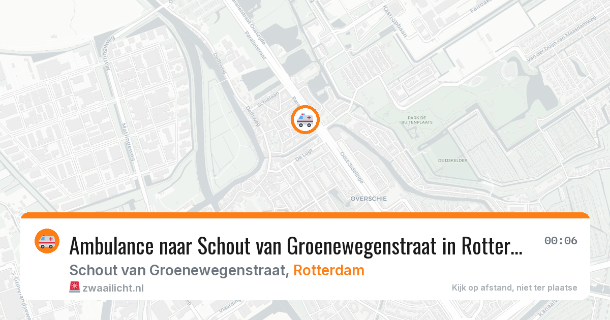 Ambulance naar Schout van Groenewegenstraat in Rotterdam — 30 jun 2026