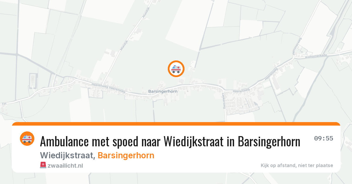 Ambulance met spoed naar Wiedijkstraat in Barsingerhorn — 24 jun 2026