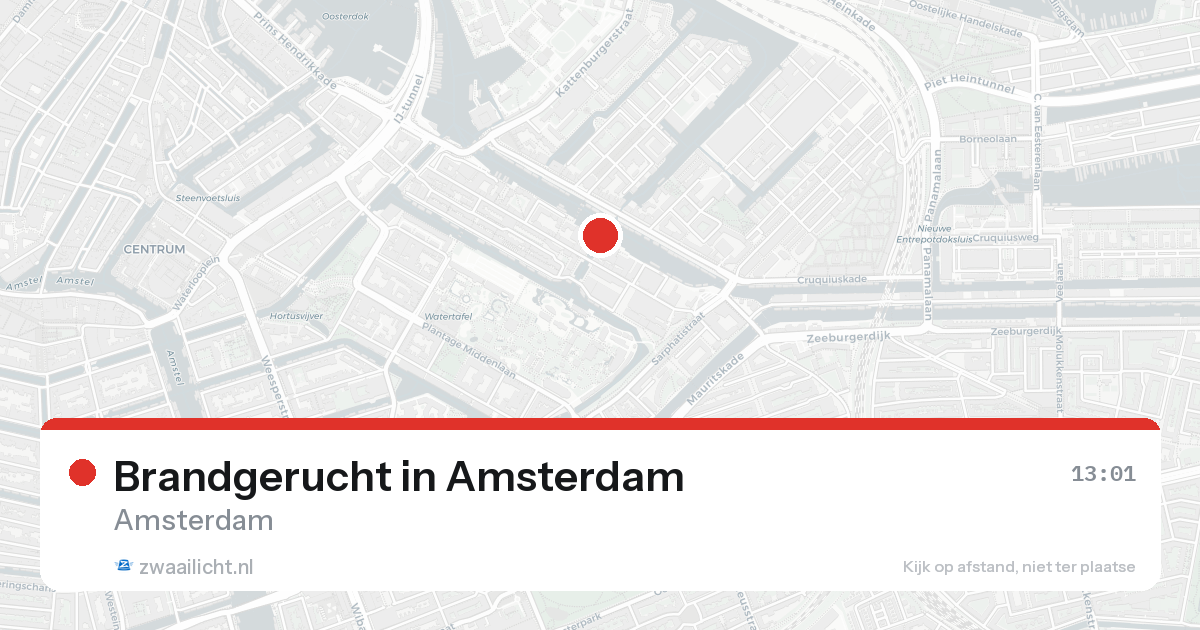 Brandgerucht in Amsterdam — 17 aug 2026