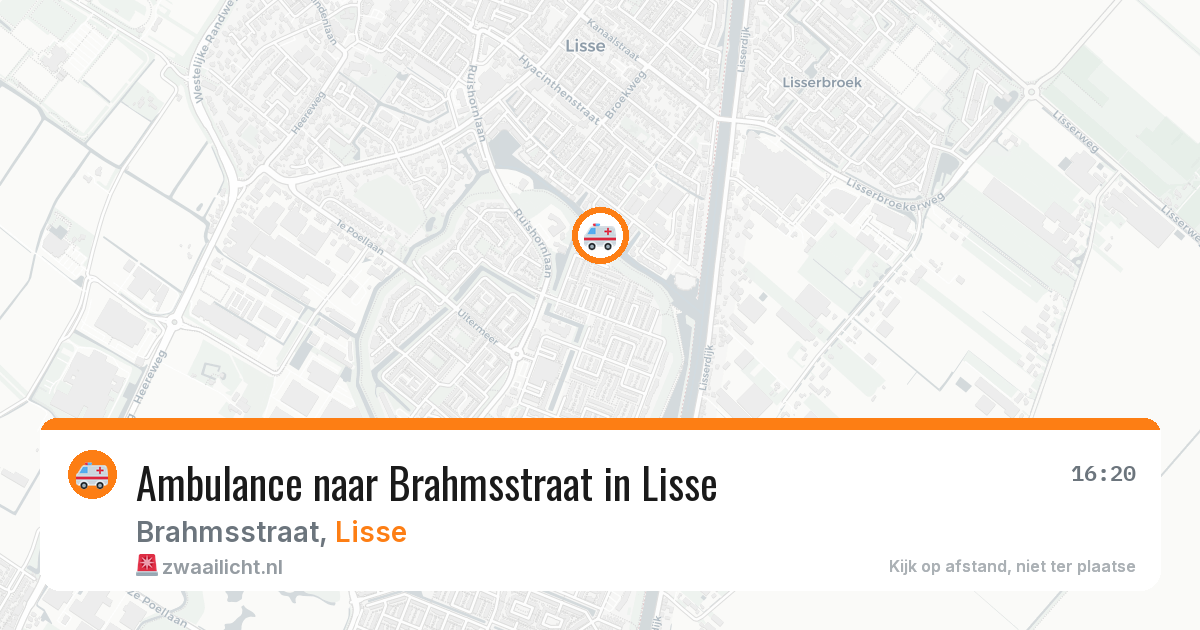 Ambulance naar Brahmsstraat in Lisse — 29 jul 2026