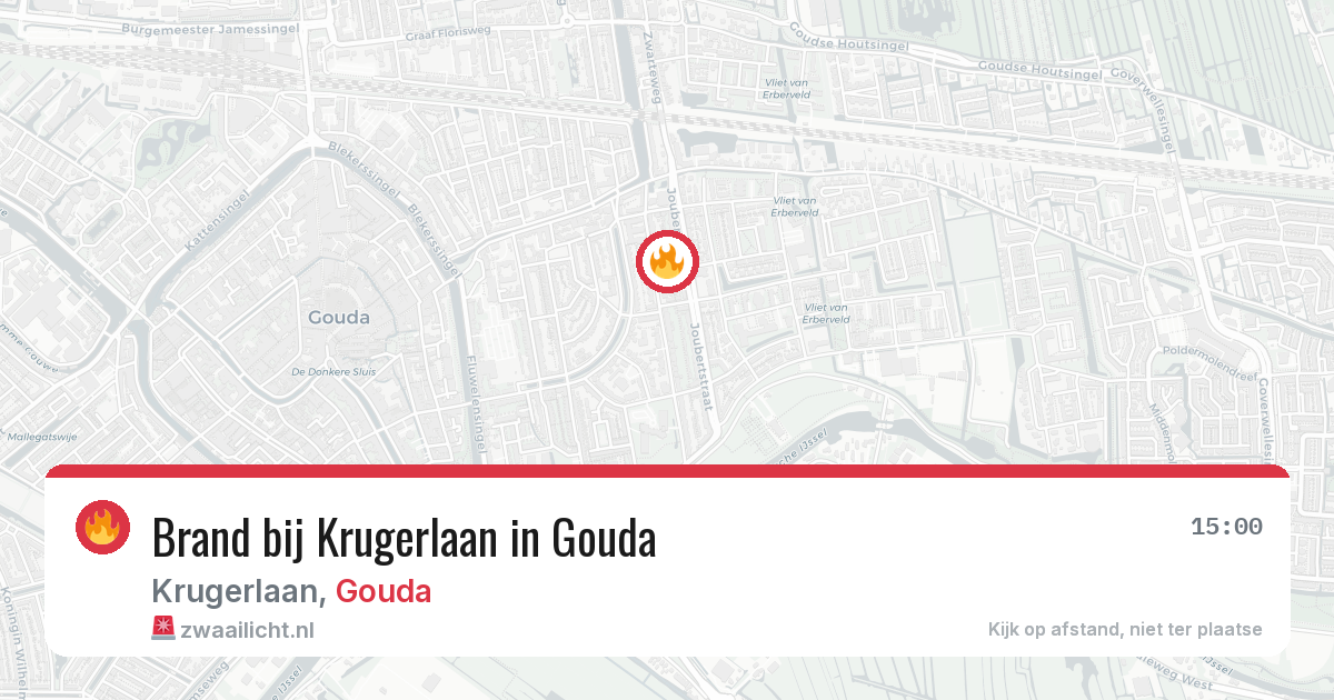 Brand bij Krugerlaan in Gouda — 30 apr 2026