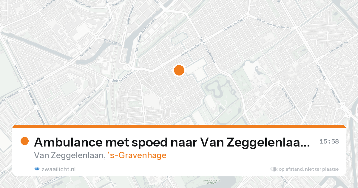 Ambulance met spoed naar Van Zeggelenlaan in 's-Gravenhage — 10 mei 2026