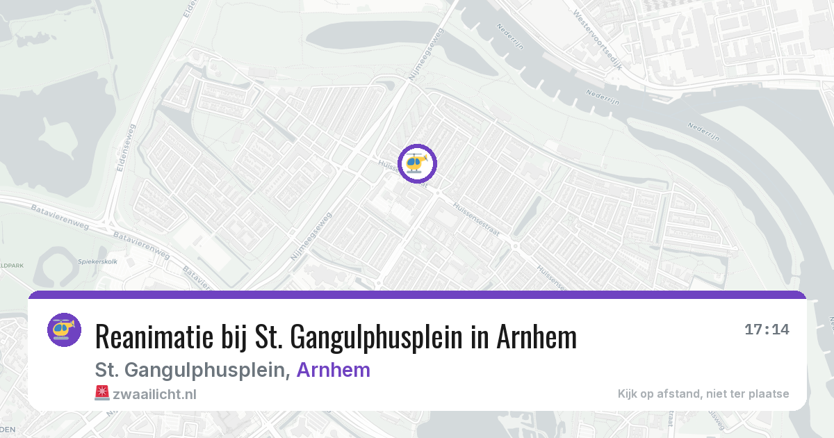 Reanimatie bij St. Gangulphusplein in Arnhem — 29 jun 2026