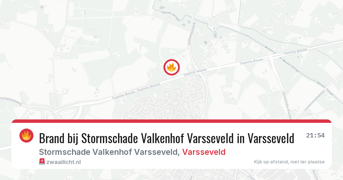 Brand bij Stormschade Valkenhof Varsseveld in Varsseveld — 29 mei 2026