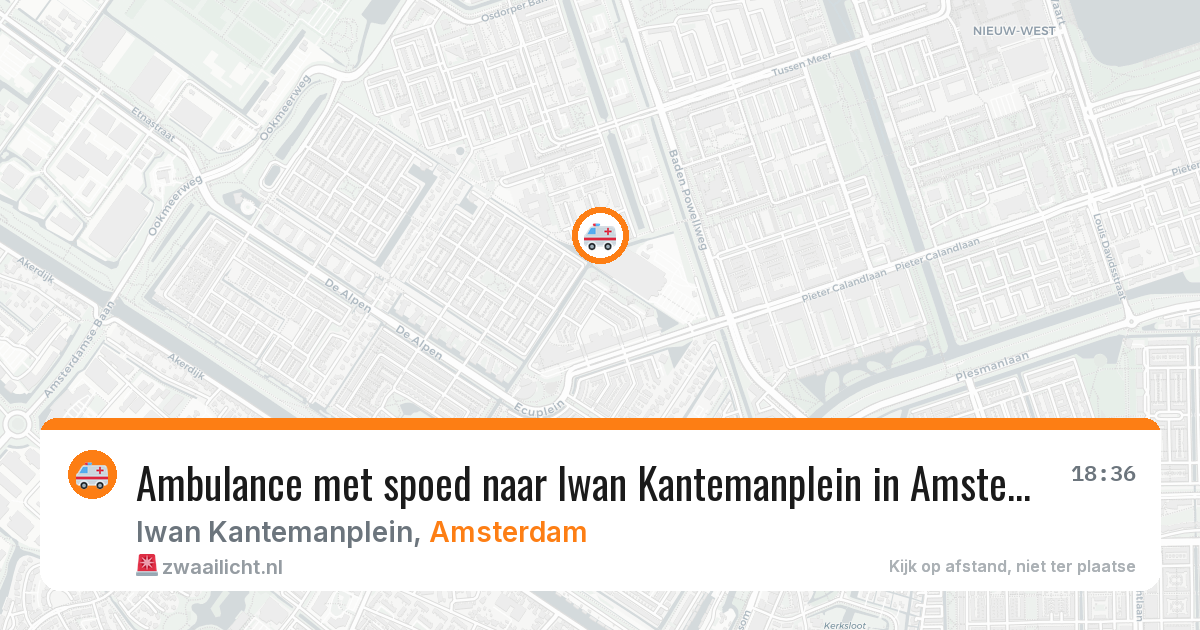 Ambulance met spoed naar Iwan Kantemanplein in Amsterdam — 30 jun 2026