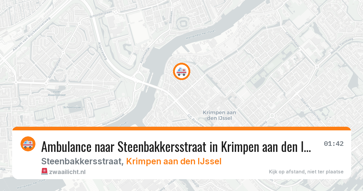 Ambulance naar Steenbakkersstraat in Krimpen aan den IJssel — 5 aug 2026