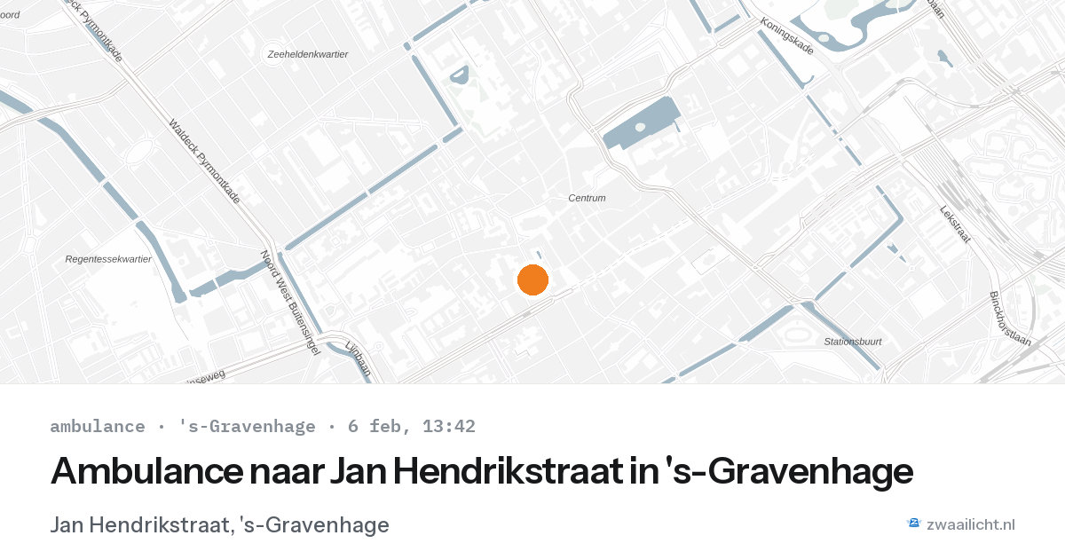 Ambulance naar Jan Hendrikstraat in 's-Gravenhage — 6 feb 2026