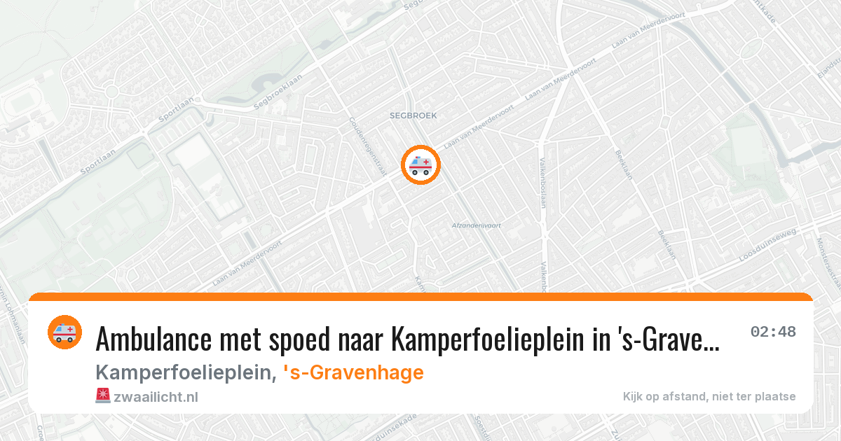 Ambulance met spoed naar Kamperfoelieplein in 's-Gravenhage — 11 jun 2026