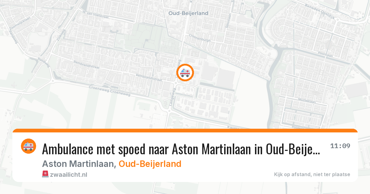 Ambulance met spoed naar Aston Martinlaan in Oud-Beijerland — 6 jun 2026