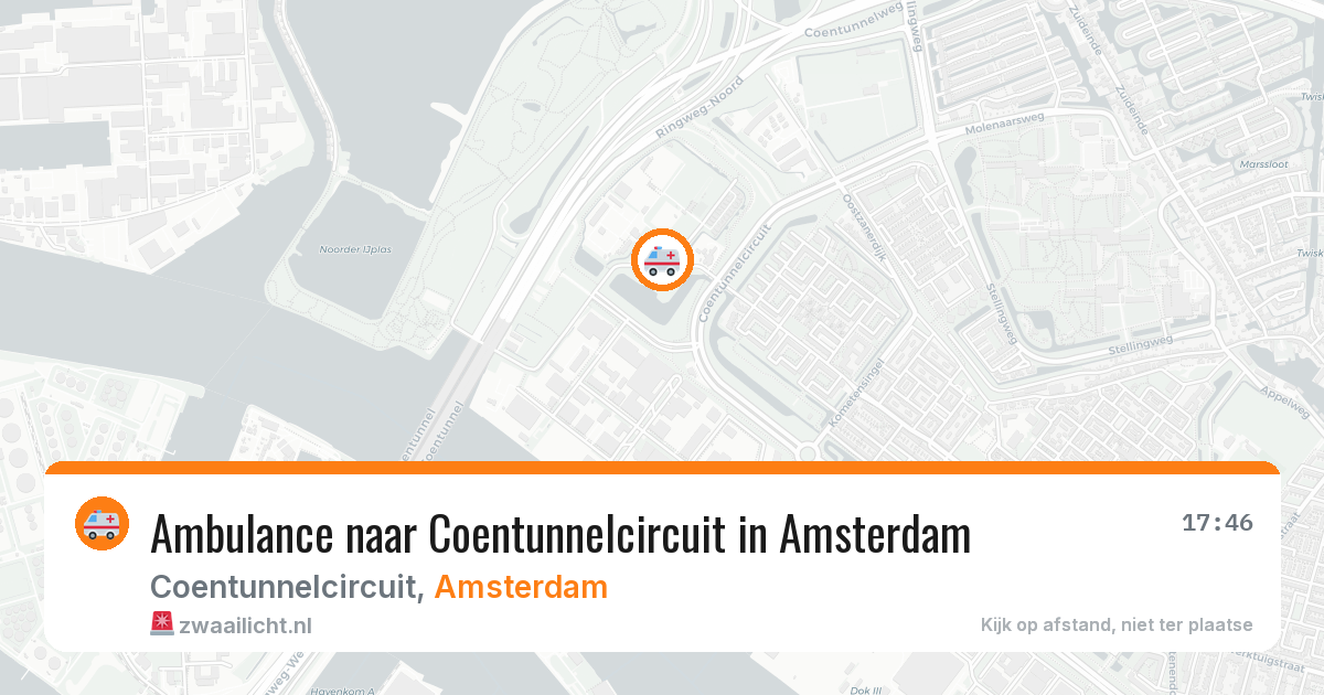 Ambulance naar Coentunnelcircuit in Amsterdam — 1 jul 2026
