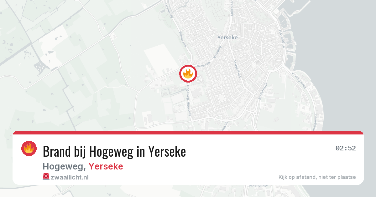 Brand bij Hogeweg in Yerseke — 21 jun 2026