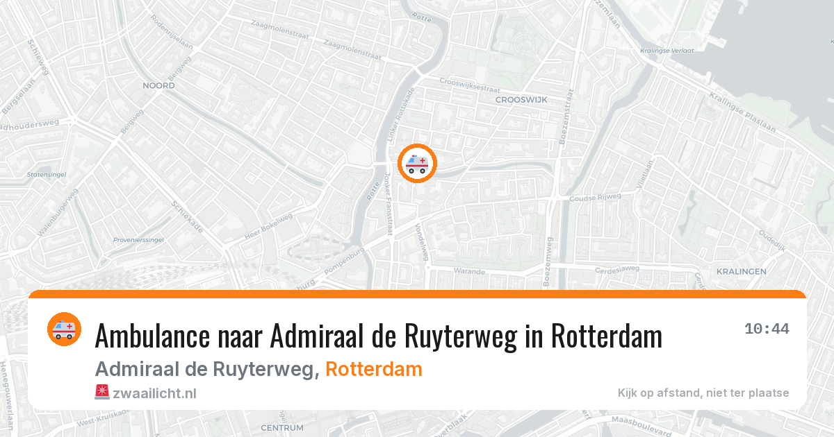 Ambulance naar Admiraal de Ruyterweg in Rotterdam — 12 jun 2026
