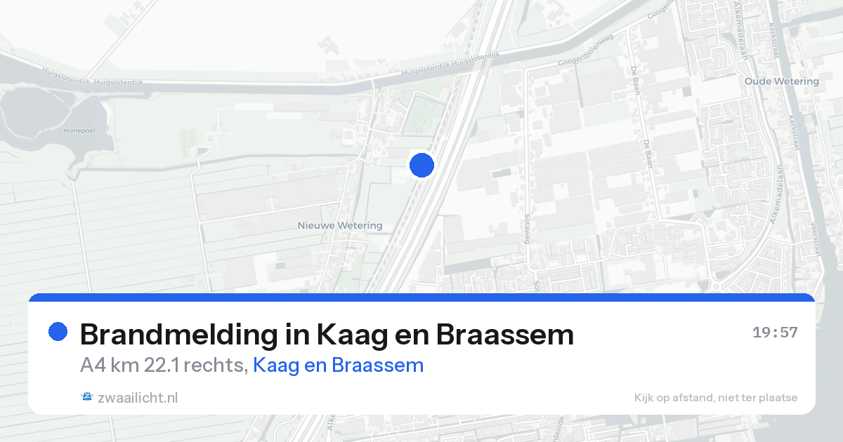 Brandmelding in Kaag en Braassem — 16 aug 2026