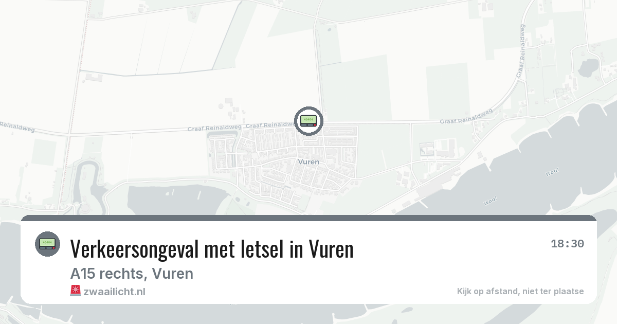 Verkeersongeval met letsel in Vuren — 13 jul 2026